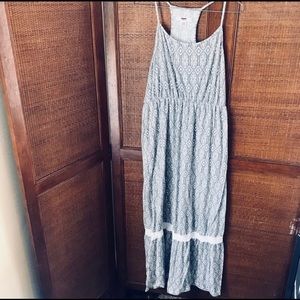 Tribal print razorback maxi dress